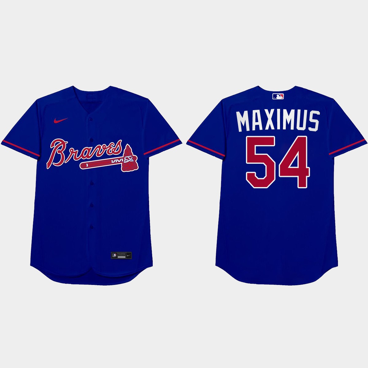 Max Fried Nickname Braves 2021 Players' Weekend Maximus Jersey - Royal