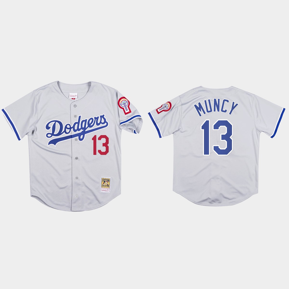 Max Muncy #13 Los Angeles Dodgers Mitchell And Ness 1981 Jersey - Gray