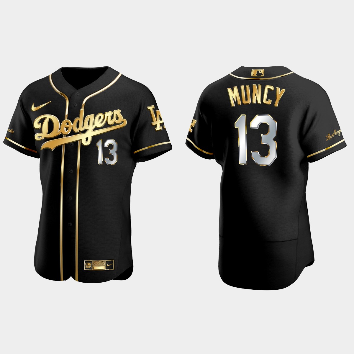 Max Muncy Los Angeles Dodgers 2021 Gold Program Golden Jersey - Black