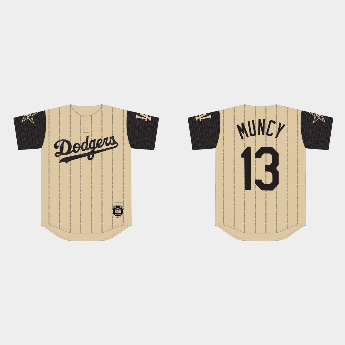 Max Muncy Los Angeles Dodgers 2022 Black Heritage Night Jersey - Gold