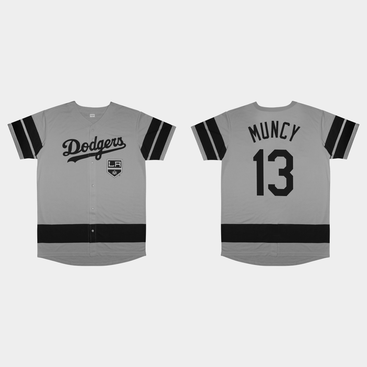 Max Muncy Los Angeles Dodgers 2022 LA Kings Night Jersey - Gray