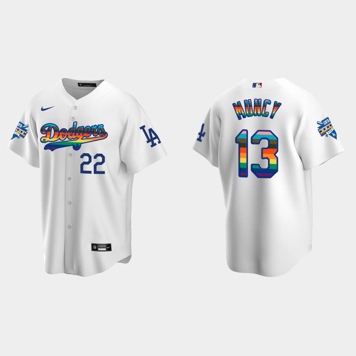 Max Muncy Los Angeles Dodgers 2022 Pride Night LGBTQ Jersey - White
