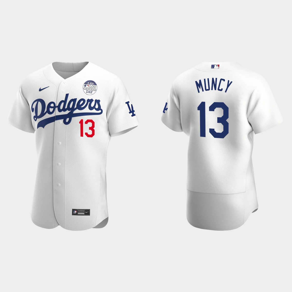 Max Muncy Los Angeles Dodgers 4 ALS Lou Gehrig Day Jersey - White
