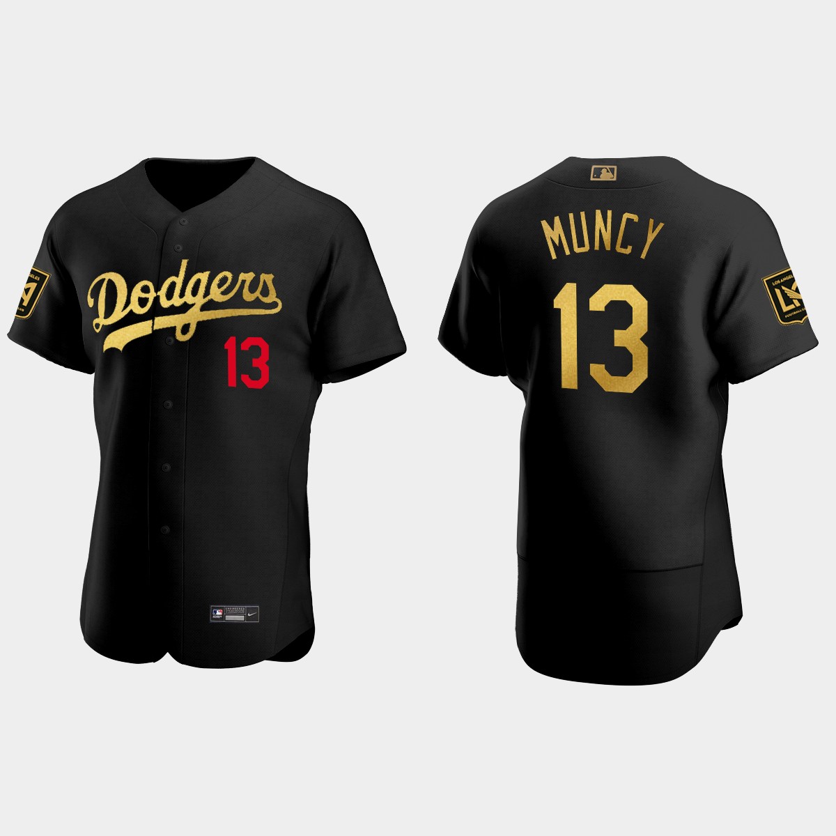 Max Muncy Los Angeles Dodgers LAFC Night Jersey - Black