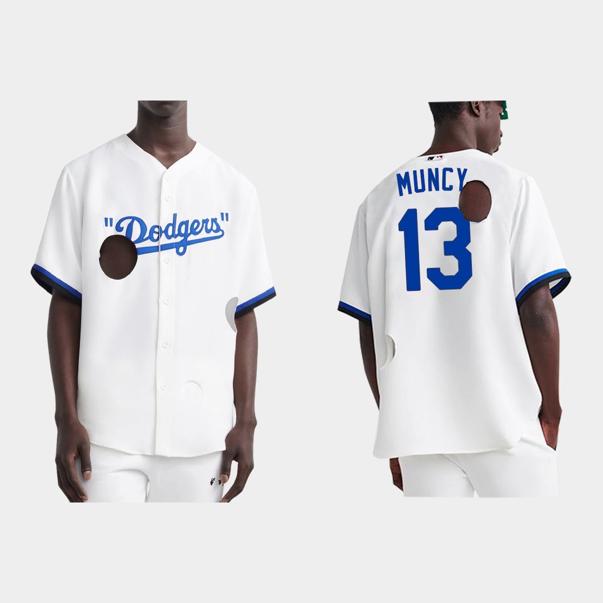 Max Muncy Los Angeles Dodgers Meteor Holes Jersey - White