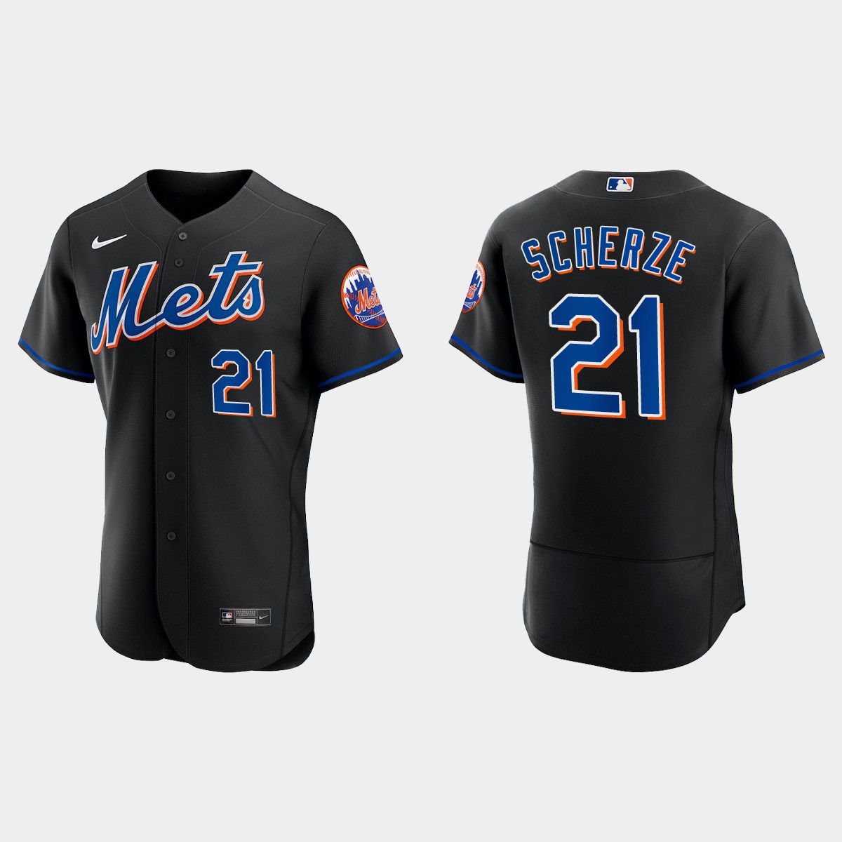 Max Scherzer New York Mets Alternate Jersey - Black