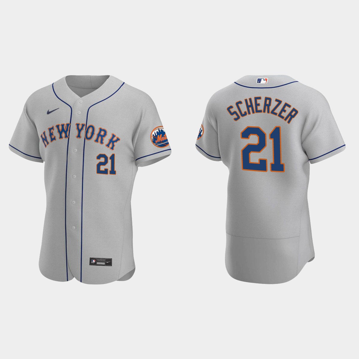 Max Scherzer New York Mets Road Jersey - Gray