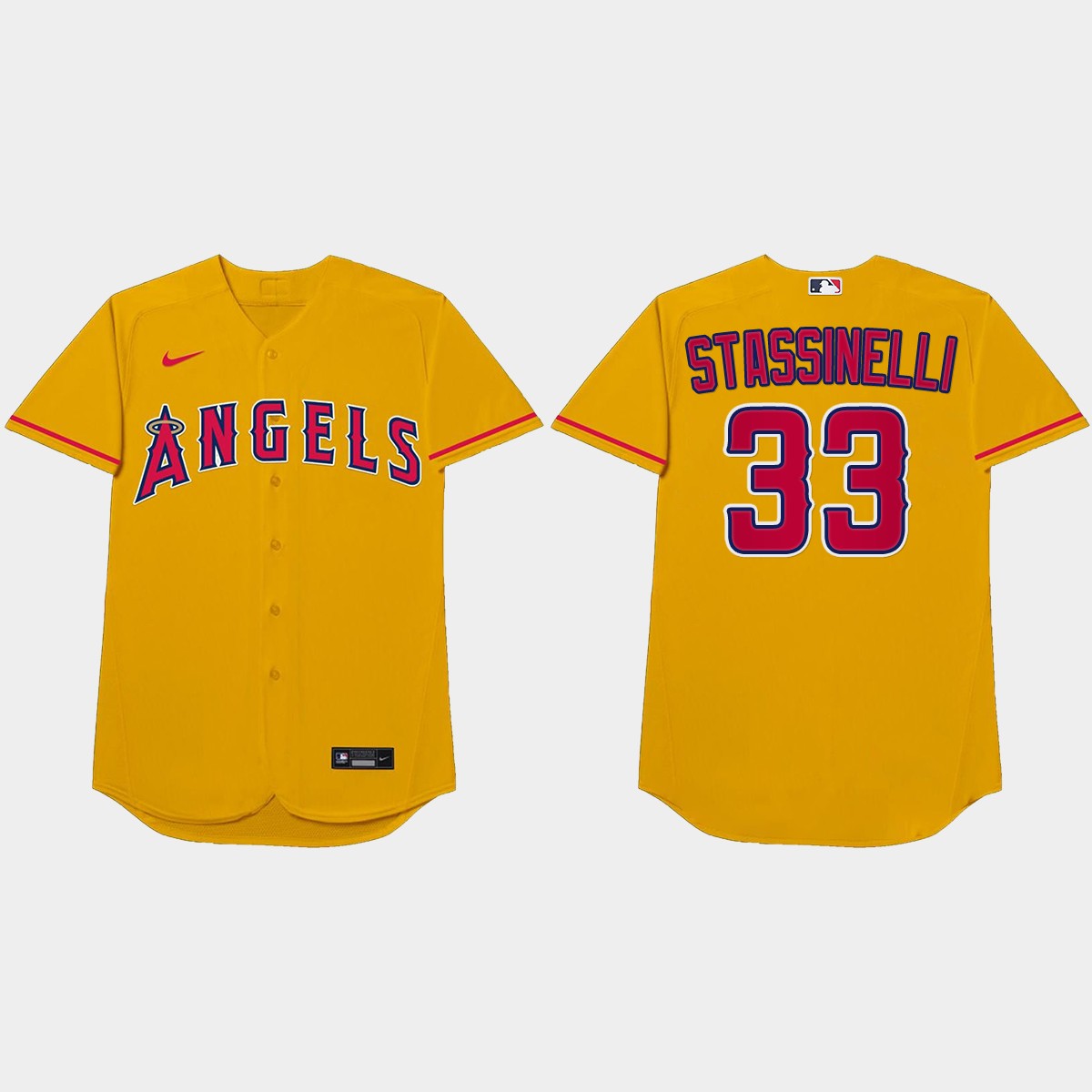 Max Stassi Nickname Angels 2021 Players' Weekend Stassinelli Jersey - Gold