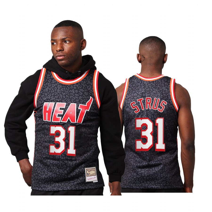 Max Strus 31 Miami Heat Wild Life Black Jersey HWC Swingman