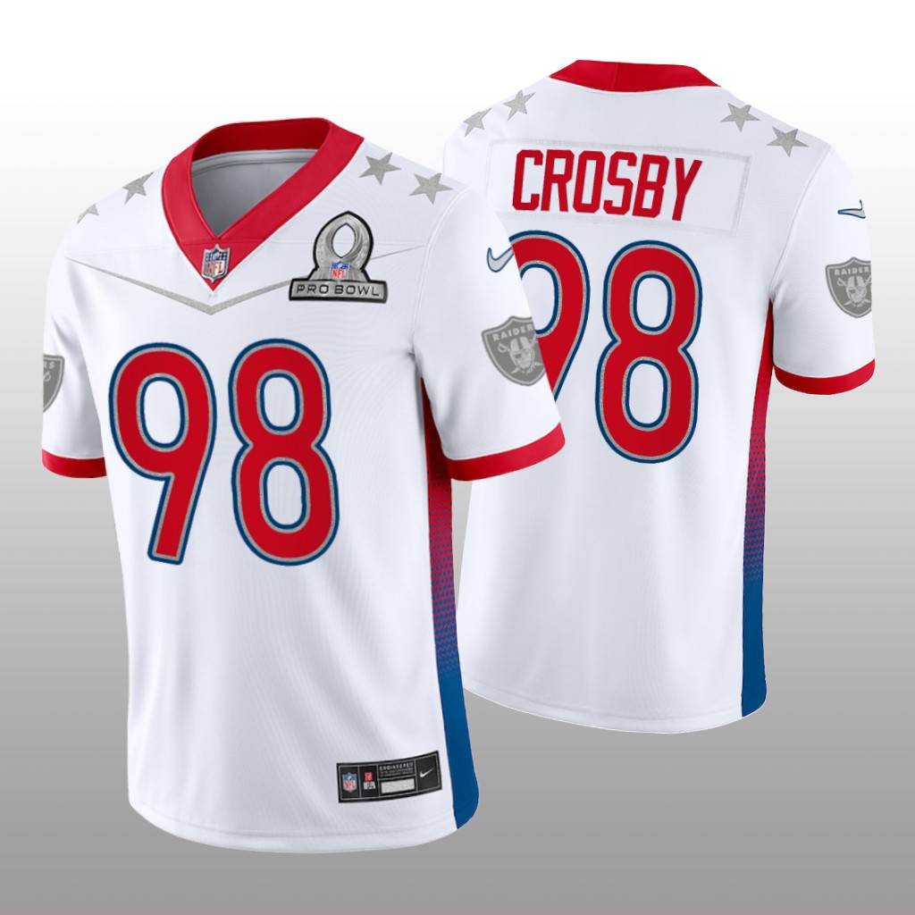 Maxx Crosby White Game Jersey 2022 AFC Pro Bowl - Men's