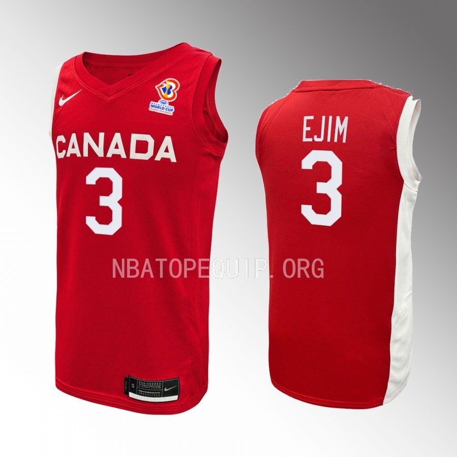 Melvin Ejim Canada  FIBA World Cup 2023 Red Jersey #3