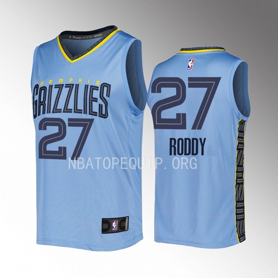 Memphis Grizzlies #27 David Roddy Statement Edition Jersey 2022-23 Fast Break  Blue