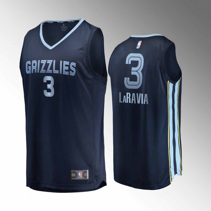 Memphis Grizzlies #3 Jake LaRavia Icon Edition Jersey  Blue