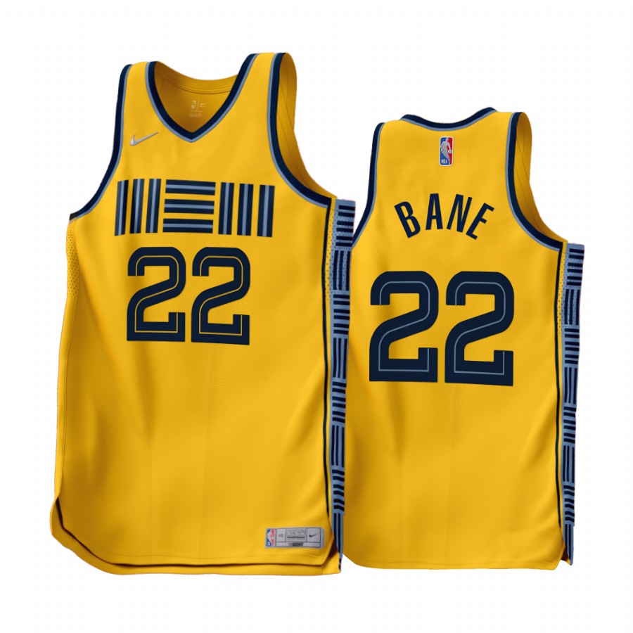 Memphis Grizzlies Desmond Bane 2022-23 Earned Edition Gold #22 Jersey