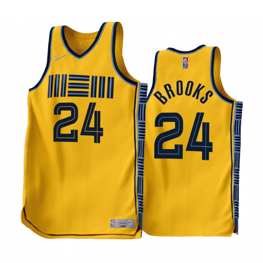 Memphis Grizzlies Dillon Brooks 2022-23 Earned Edition Gold #24 Jersey