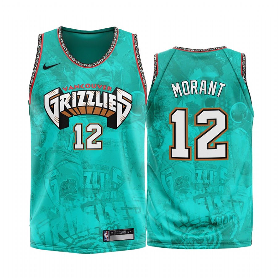 Memphis Grizzlies Ja Morant #12 Teal 2020 Fashion Edition Jersey