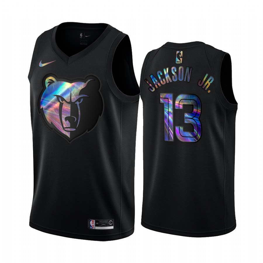 Memphis Grizzlies Jaren Jackson Jr. #13 Jersey Iridescent HWC Collection Black 2021 Limited