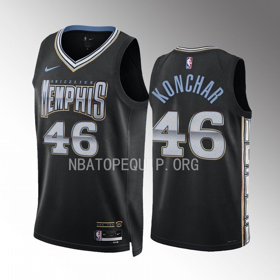 Memphis Grizzlies John Konchar 2022-23 City Edition Black #46 Jersey Swingman