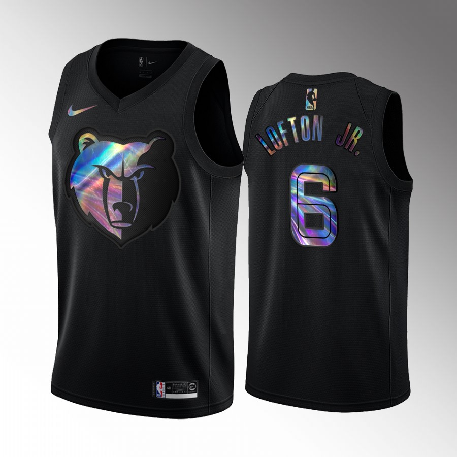 Memphis Grizzlies Kenneth Lofton Jr. #6 Jersey Iridescent Holographic Black Limited