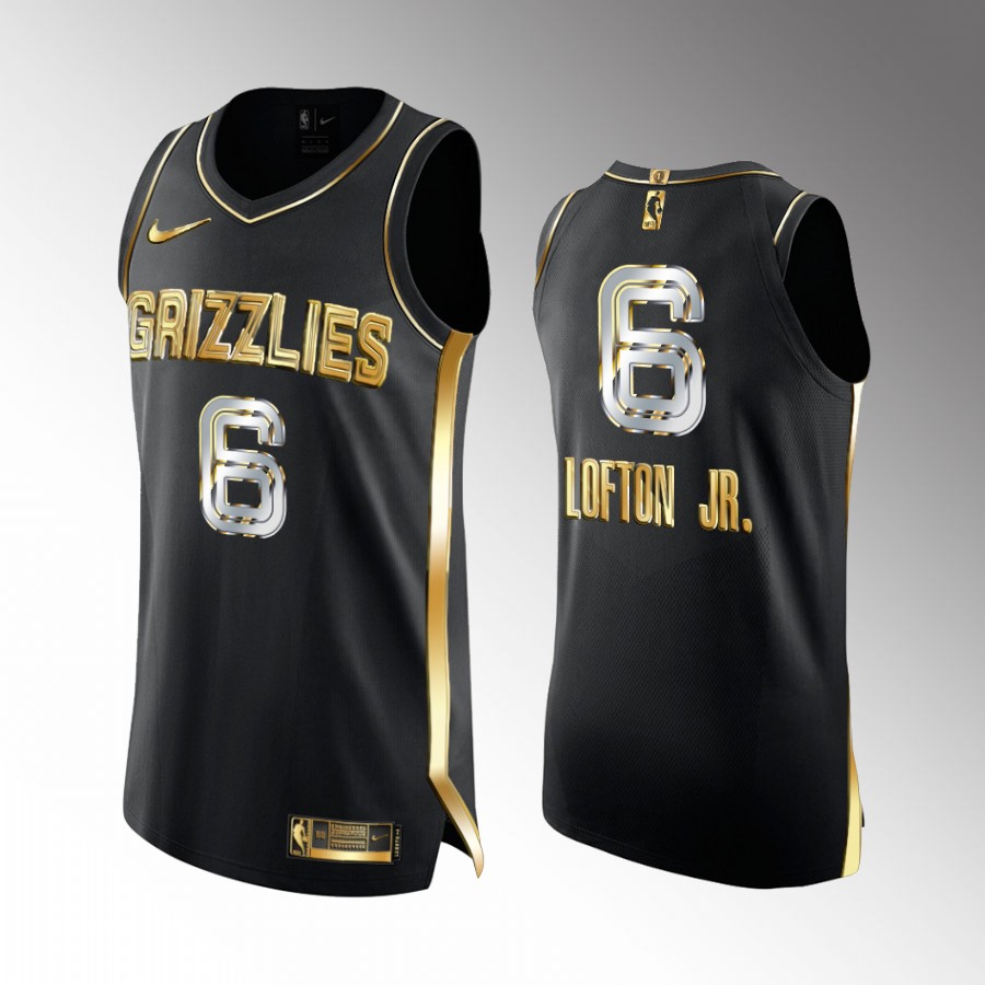 Memphis Grizzlies Kenneth Lofton Jr. Black Jersey Golden Edition #6