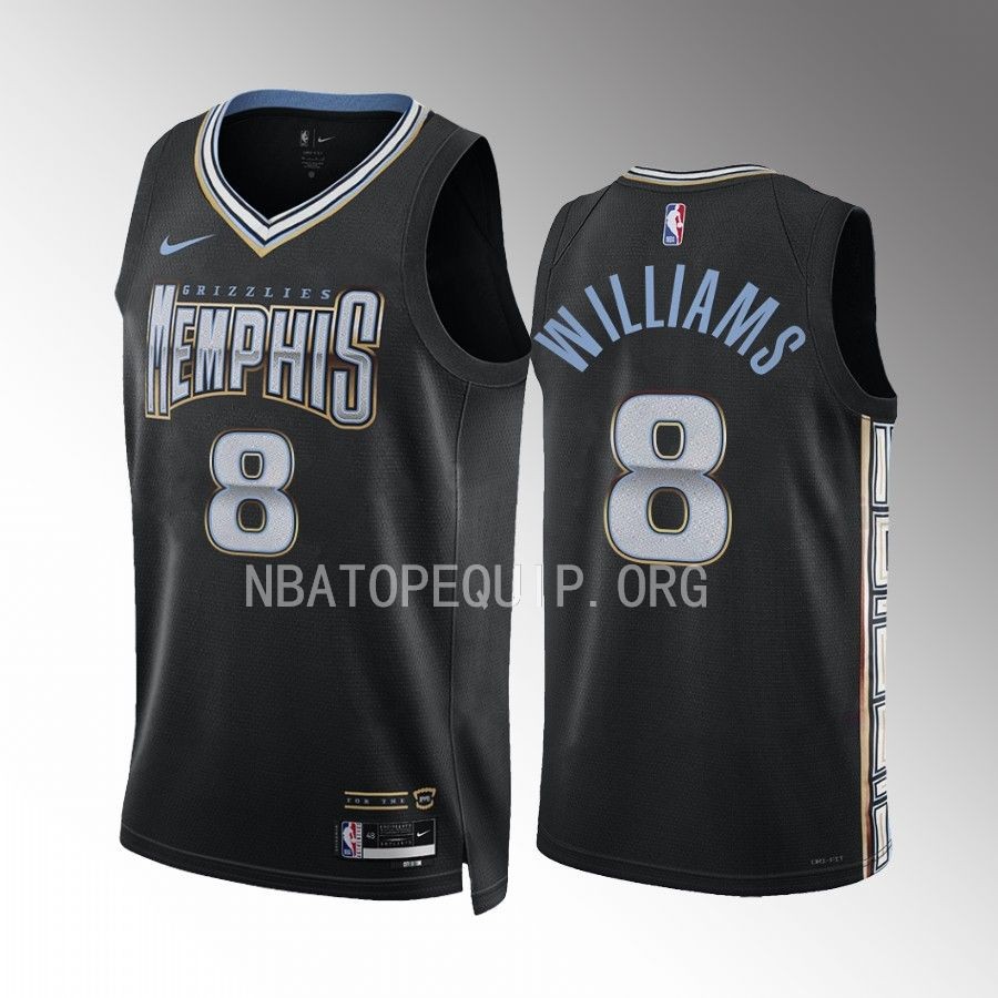 Memphis Grizzlies Ziaire Williams 2022-23 City Edition Black #8 Jersey Swingman