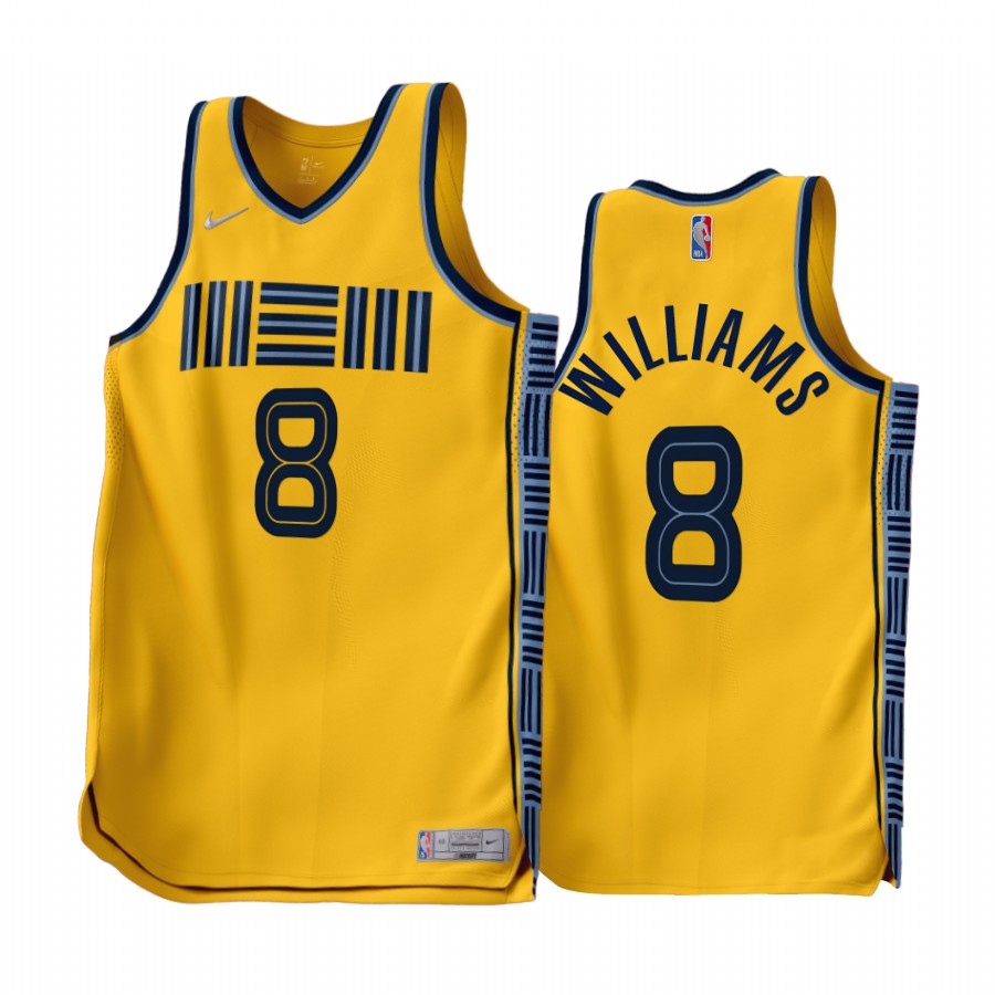 Memphis Grizzlies Ziaire Williams 2022-23 Earned Edition Gold #8 Jersey