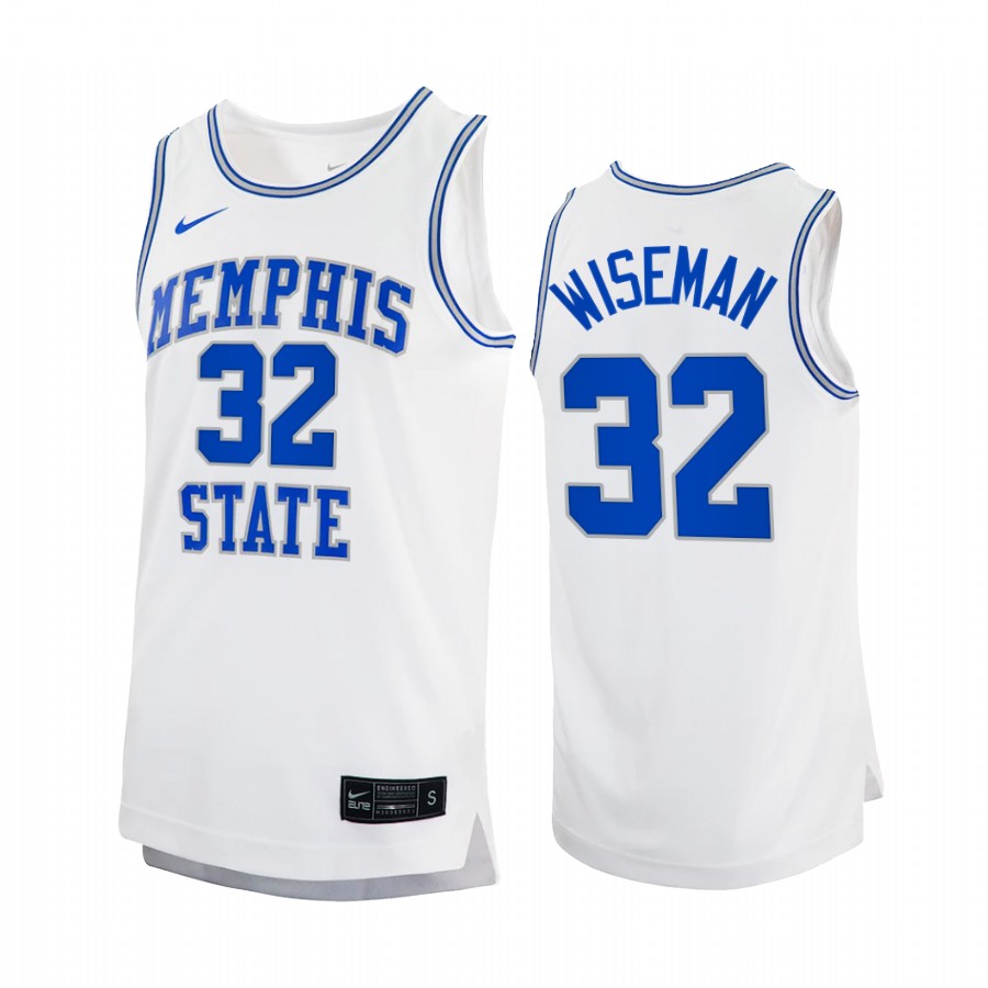 Memphis Tigers James Wiseman Jersey Retro White Alumni  Uniform