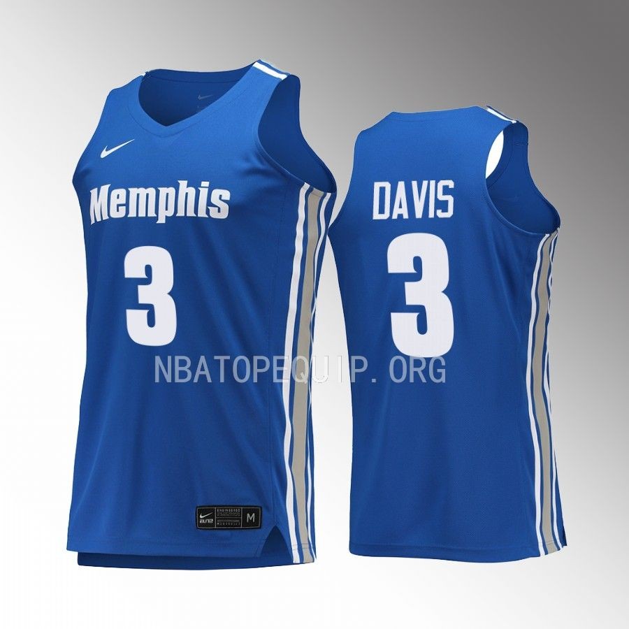 Memphis Tigers Kendric Davis Jersey College  Royal  Uniform