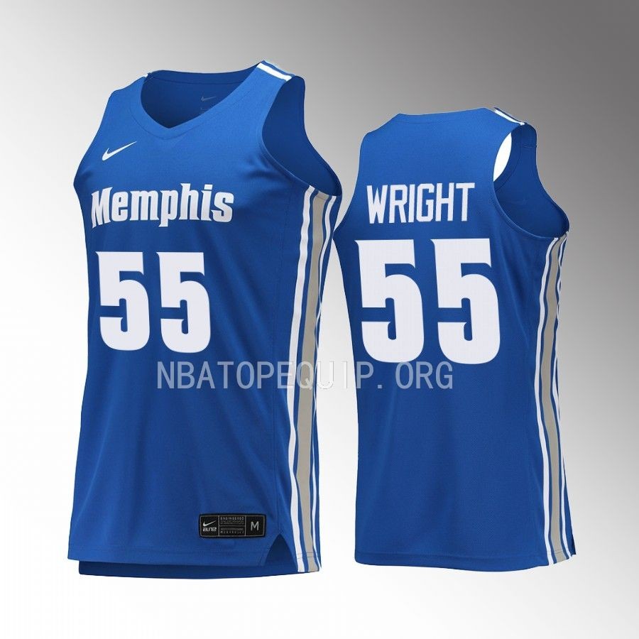 Memphis Tigers Lorenzen Wright Jersey Retired Number Royal   Uniform