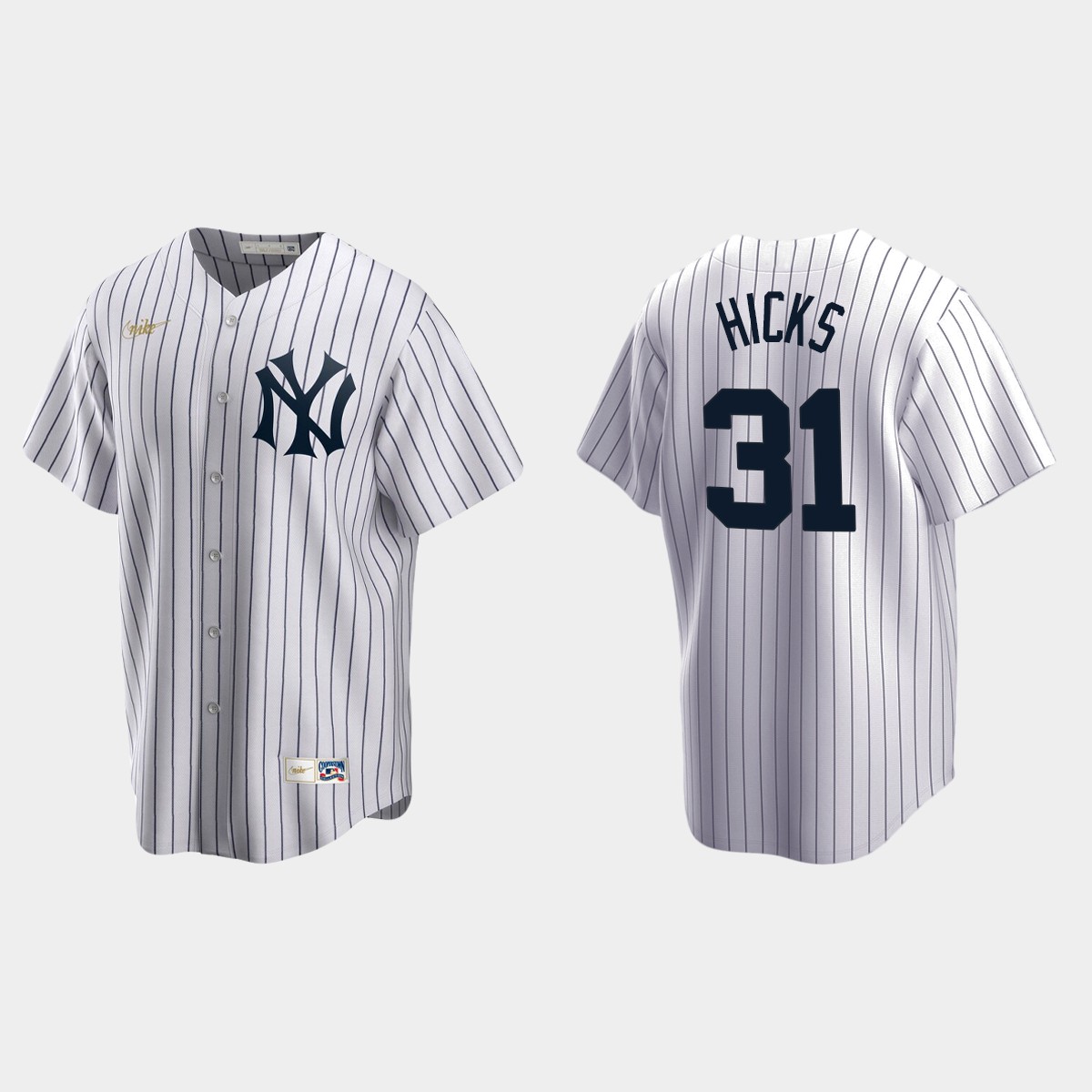 Men's Aaron Hicks #31 New York Yankees Cooperstown Collection Home Jersey - White
