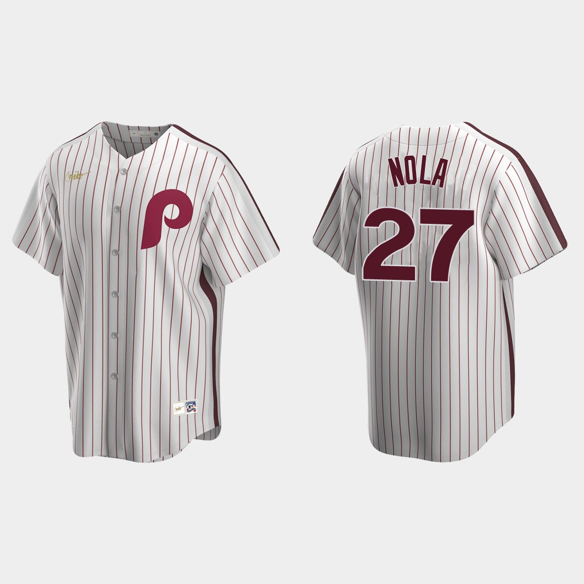 Men's Aaron Nola Philadelphia Phillies Cooperstown Collection Home Jersey - White