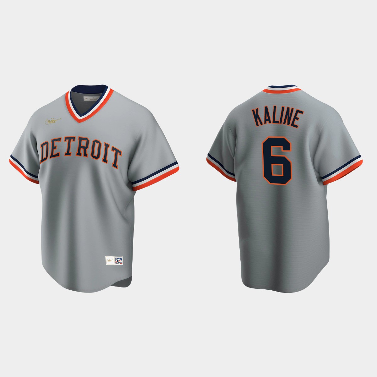 Men's Al Kaline #6 Detroit Tigers Cooperstown Collection Road Jersey - Gray