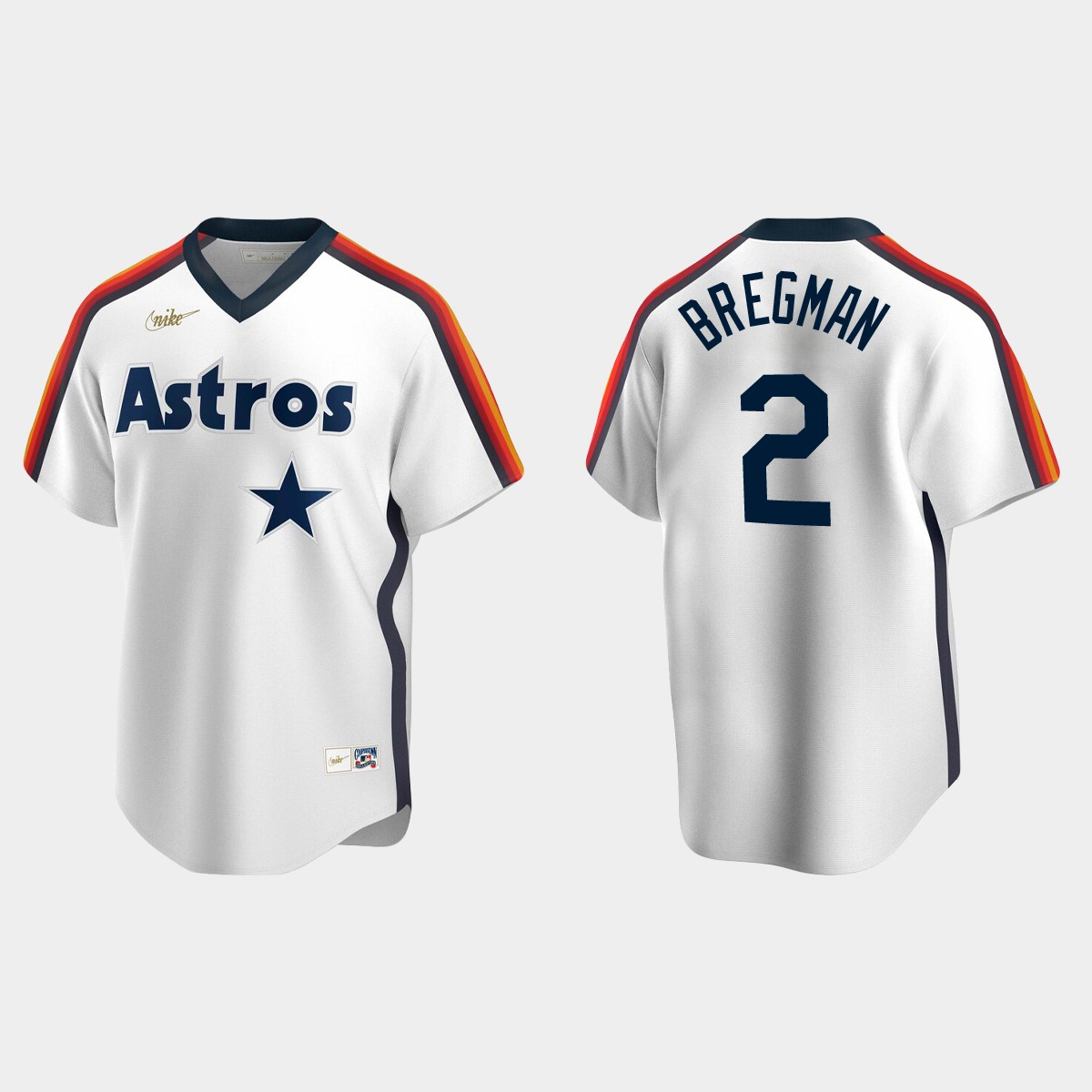 Men's Alex Bregman Houston Astros Cooperstown Collection Home Jersey - White