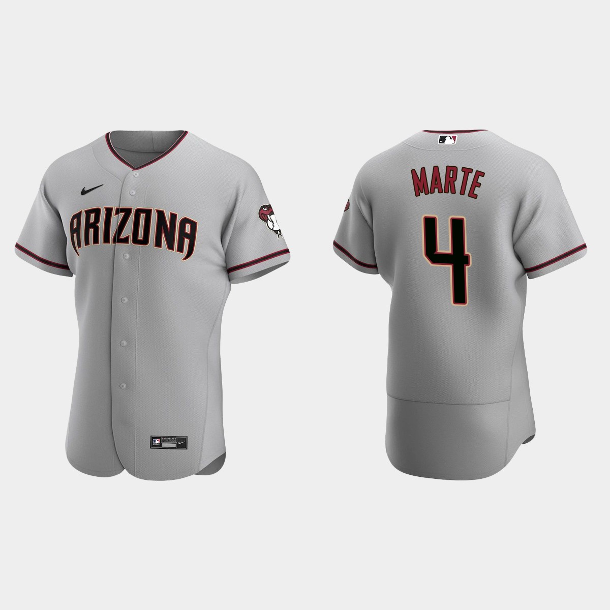 Men’s Arizona Diamondbacks Ketel Marte 2020 Road Jersey – Gray