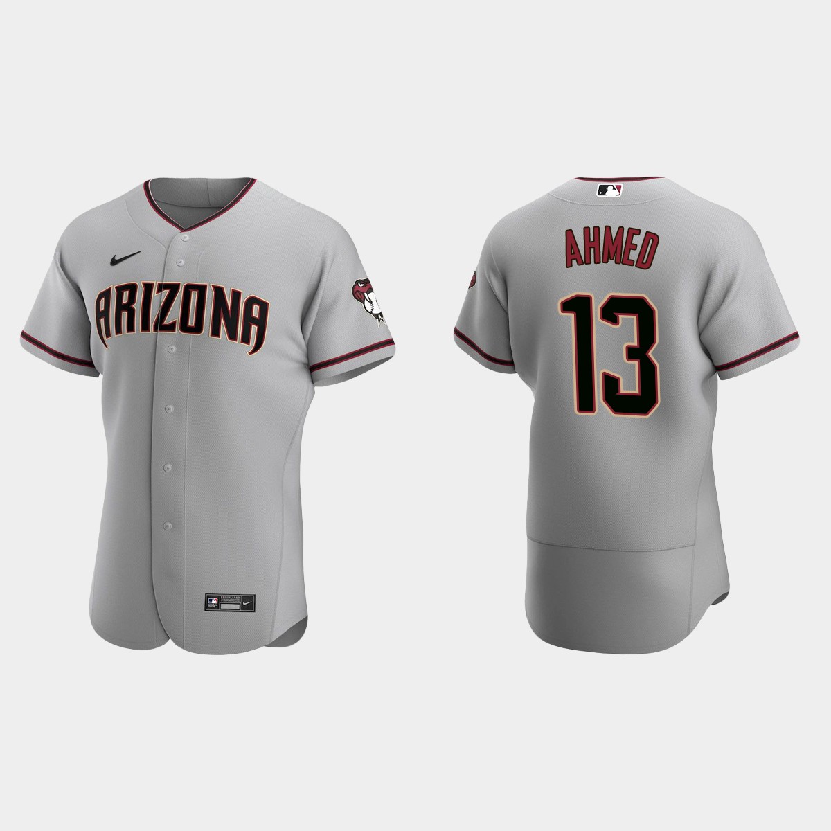 Men's Arizona Diamondbacks Nick Ahmed 2020 Road Jersey - Gray