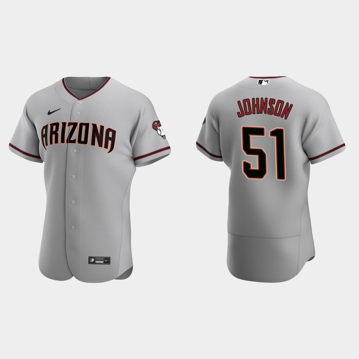 Men's Arizona Diamondbacks Randy Johnson 2020 Road Jersey - Gray