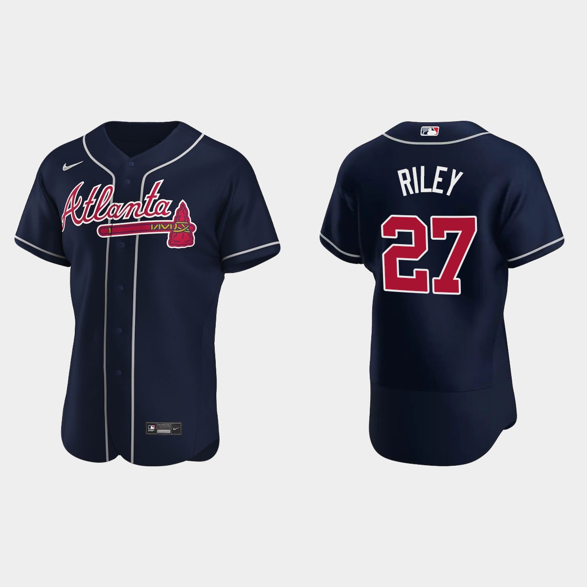 Men's Atlanta Braves Austin Riley 2020 Alternate Jersey - Navy
