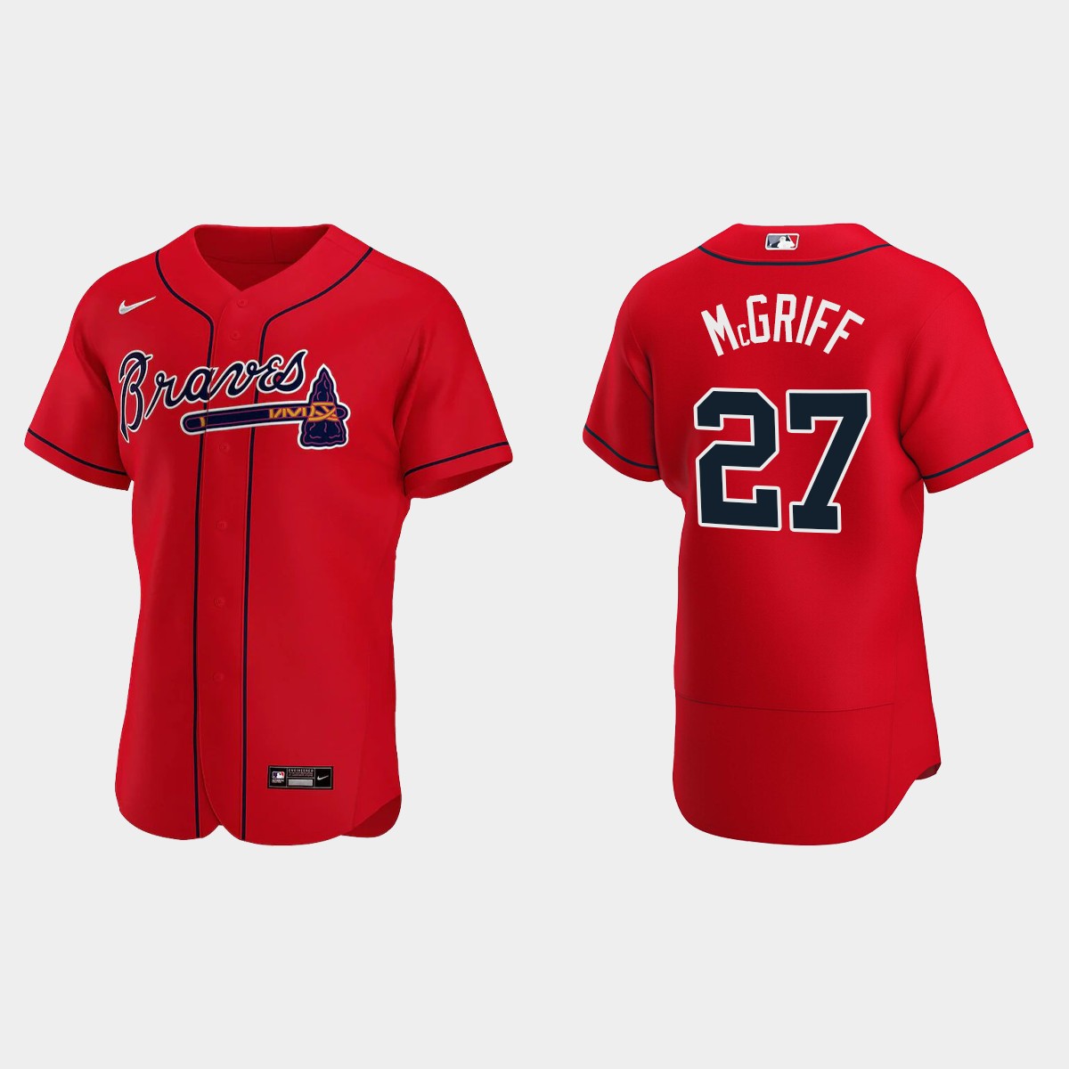 Men's Atlanta Braves Fred McGriff 2020 Alternate Jersey - Red