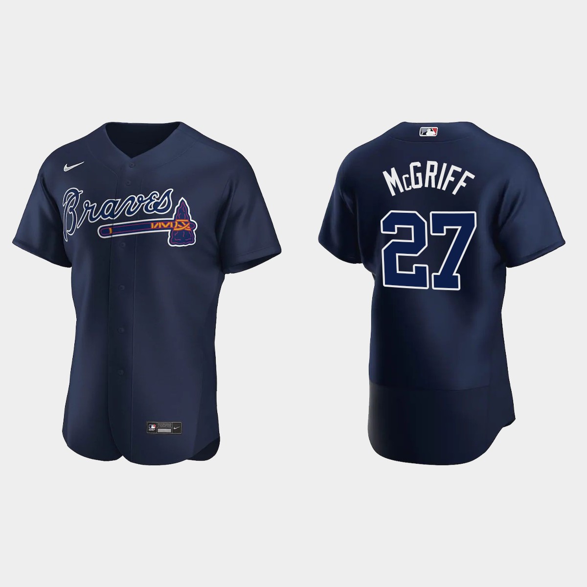 Men's Atlanta Braves Fred McGriff 2020 Alternate Player Jersey - Navy