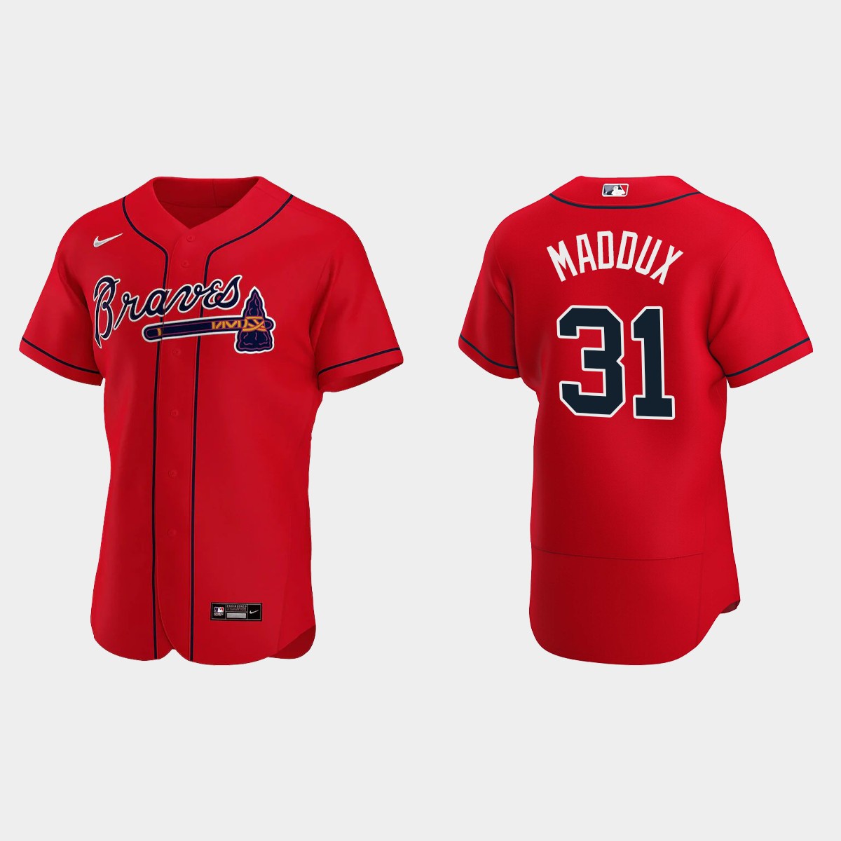 Men's Atlanta Braves Greg Maddux 2020 Alternate Jersey - Red