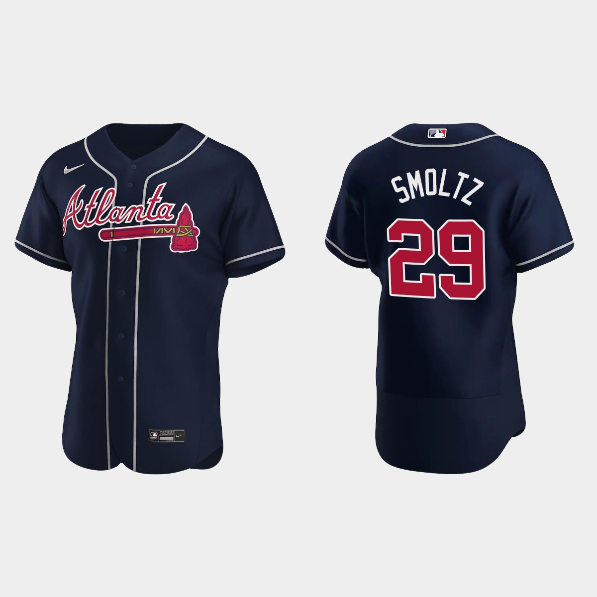 Men's Atlanta Braves John Smoltz 2020 Alternate Jersey - Navy