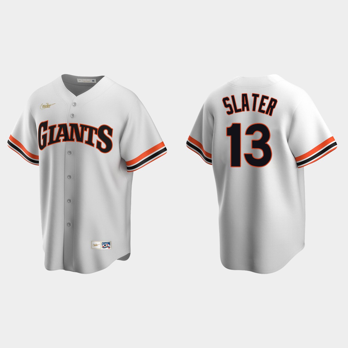 Men's Austin Slater #13 San Francisco Giants Cooperstown Collection Home Jersey - White
