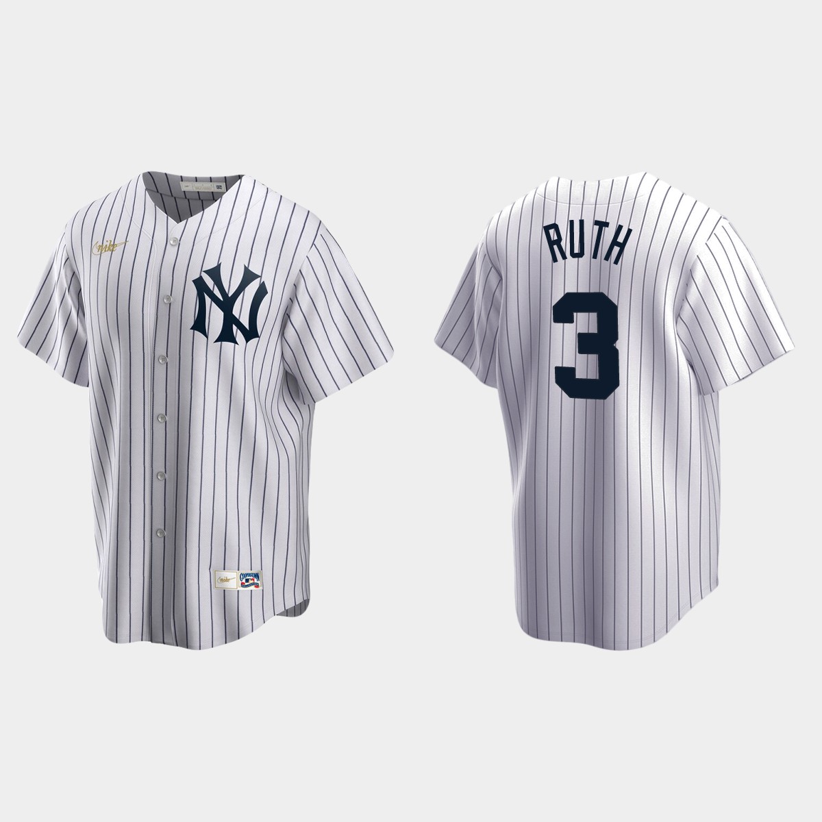 Men's Babe Ruth New York Yankees Cooperstown Collection Home Jersey - White