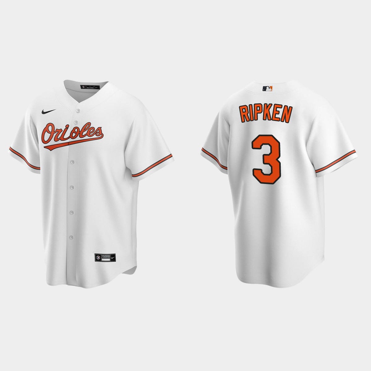Men's Baltimore Orioles Billy Ripken White Retired Player Jersey