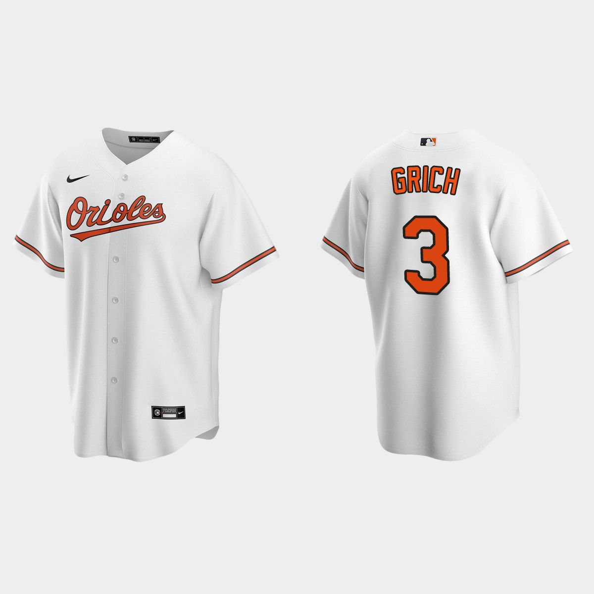 Men's Baltimore Orioles Bobby Grich White Retired Player Jersey
