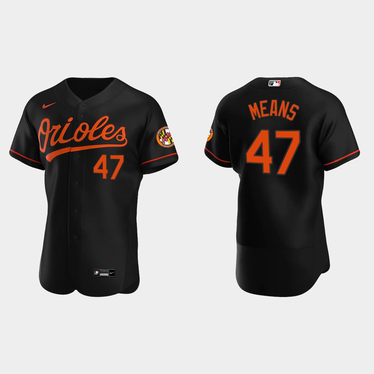 Men's Baltimore Orioles John Means 2020 Alternate Jersey - Black