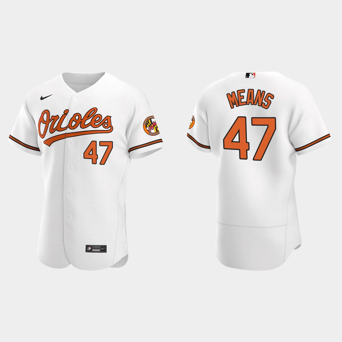 Men's Baltimore Orioles John Means 2020 Home Jersey - White