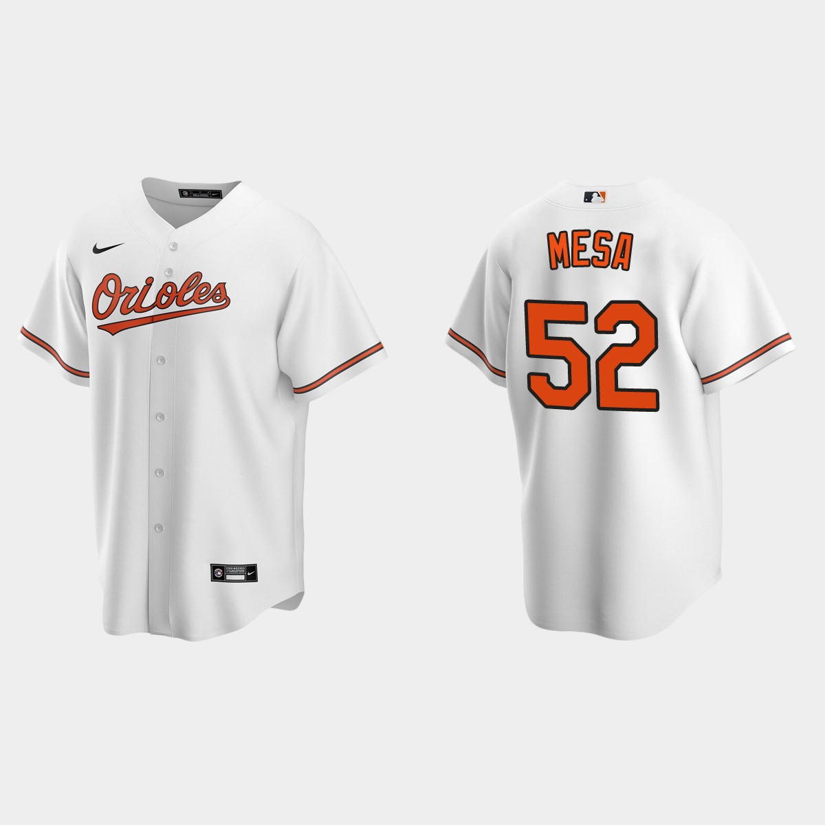 Men's Baltimore Orioles Jose Mesa White Retired Player Jersey