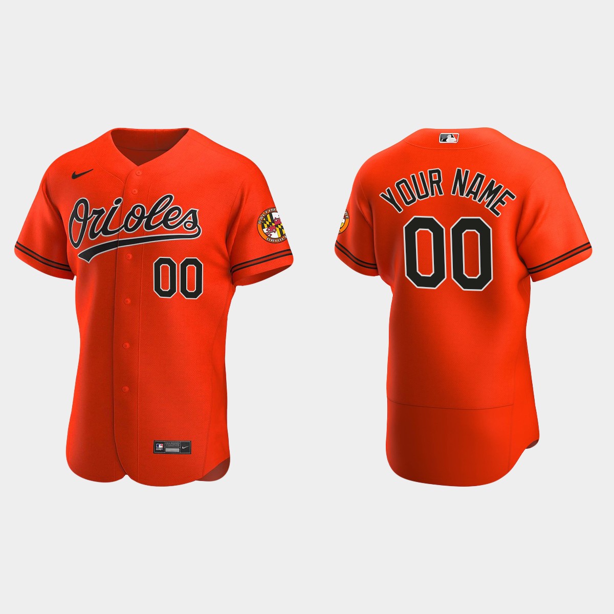 Men's Baltimore Orioles Orange 2020 Alternate Custom Jersey
