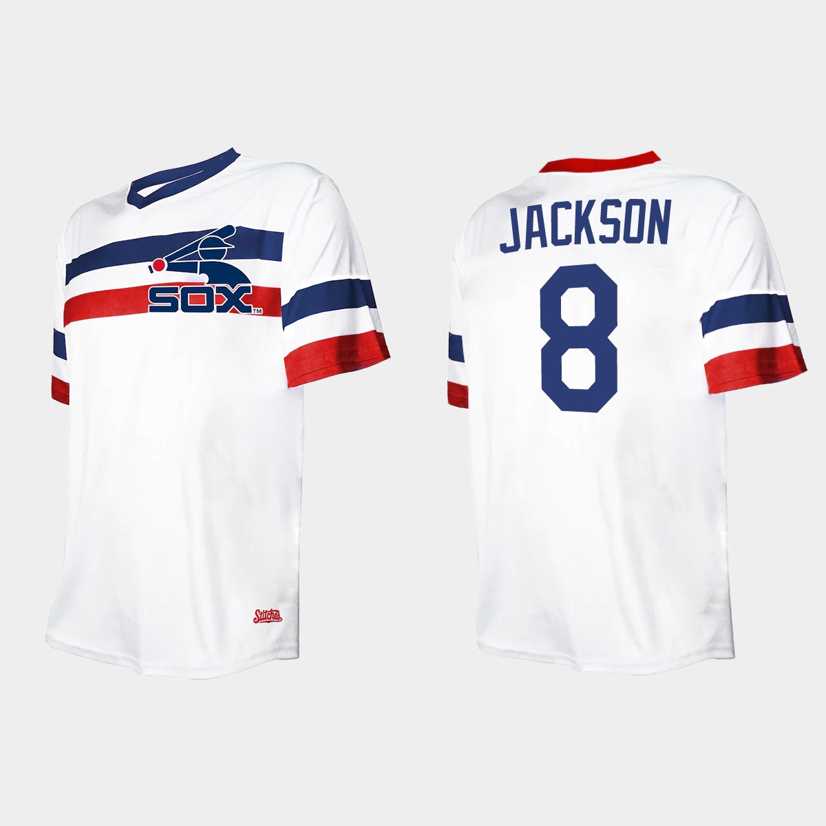 Men's Bo Jackson Chicago White Sox Cooperstown Collection V-Neck Jersey - White
